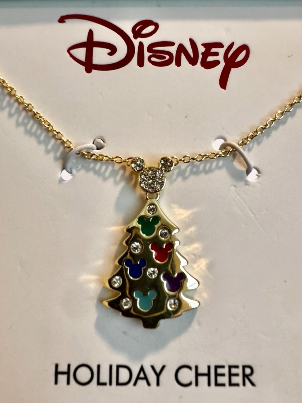 Disney Christmas Tree Pendant Necklace with Multicolored Enamel Ornaments - Picture 8 of 8